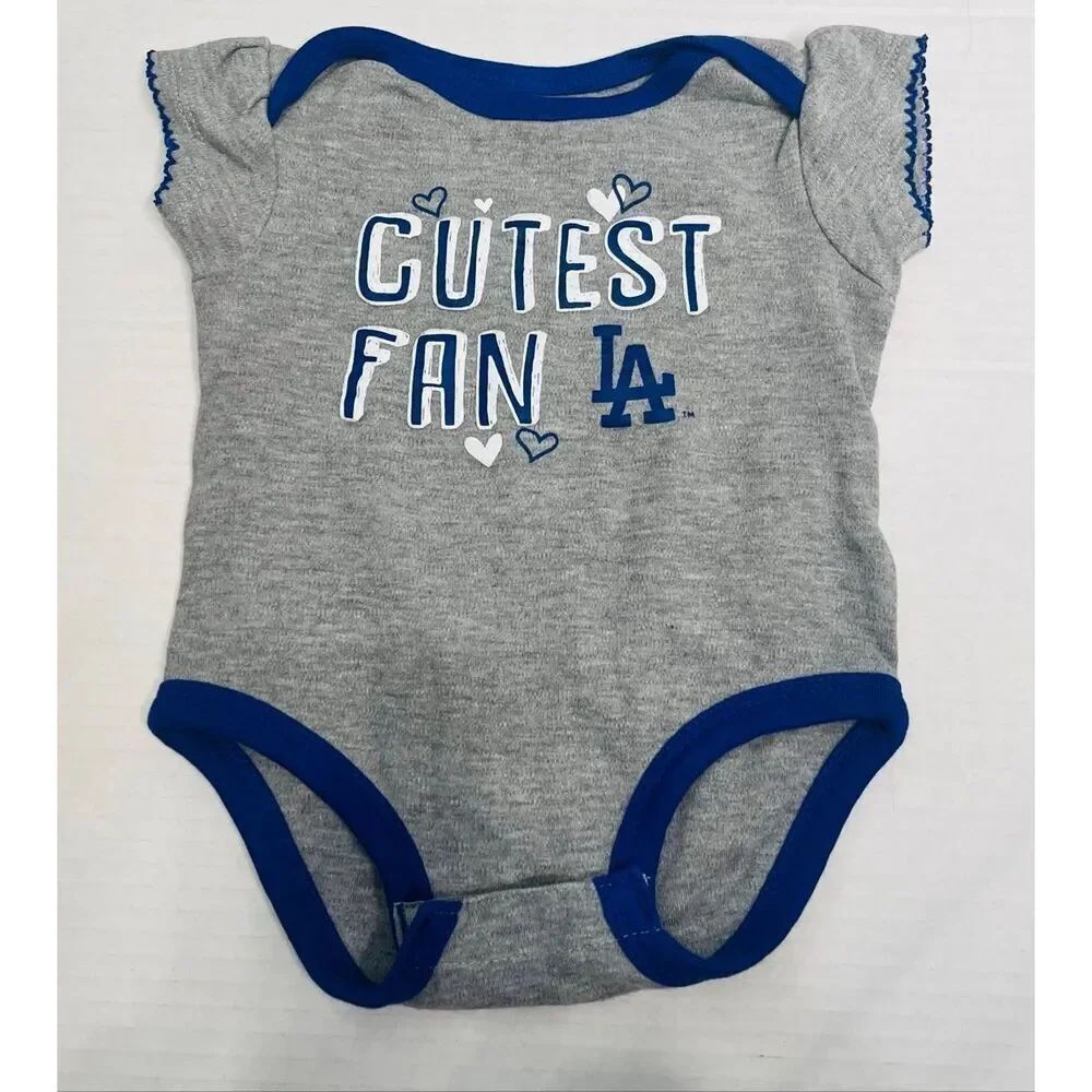 Genuine Merchandise MLB LA Dodgers Bodysuit Cutest Fan Girls Size 3-6 Months